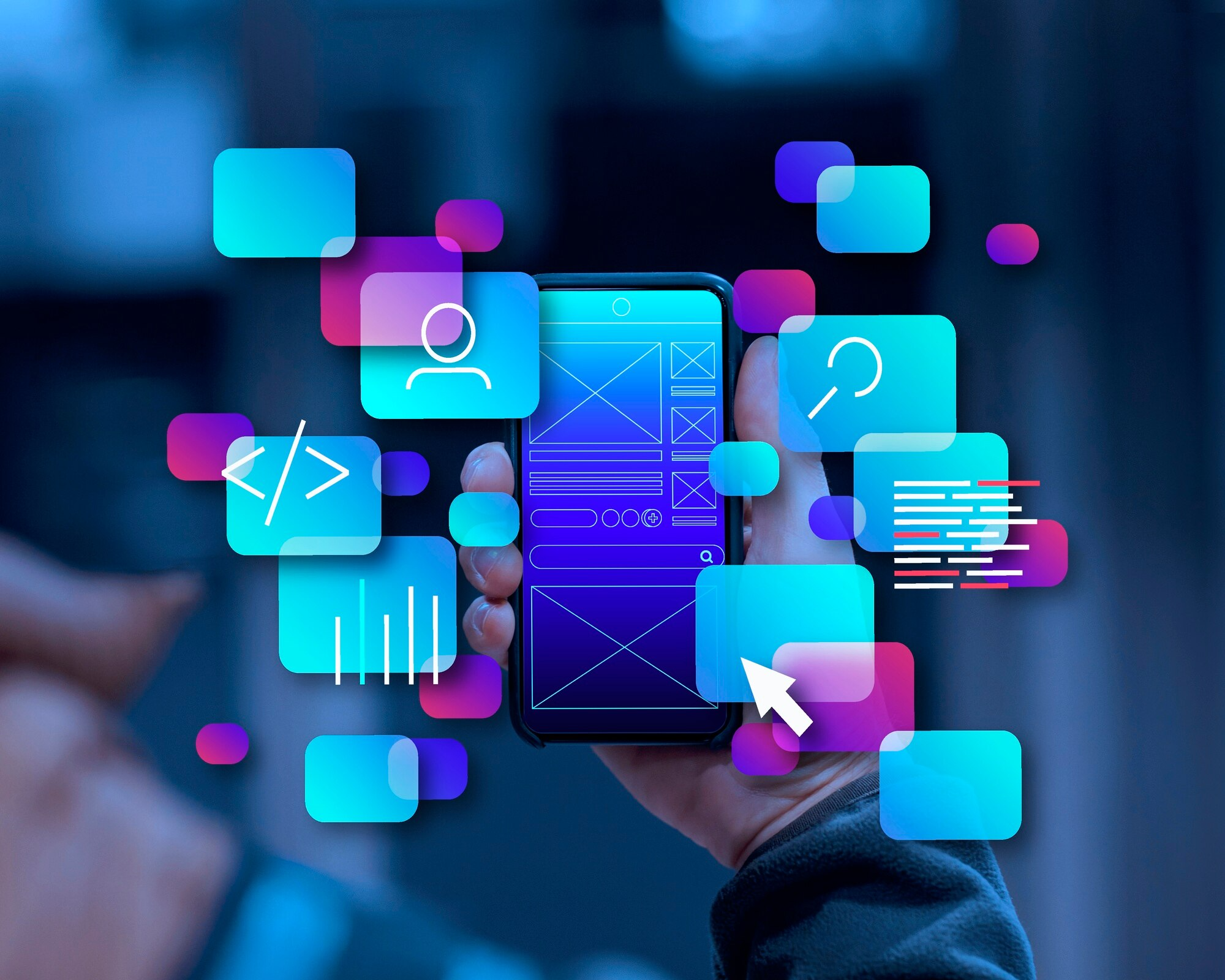 Web application development with digital UI elements